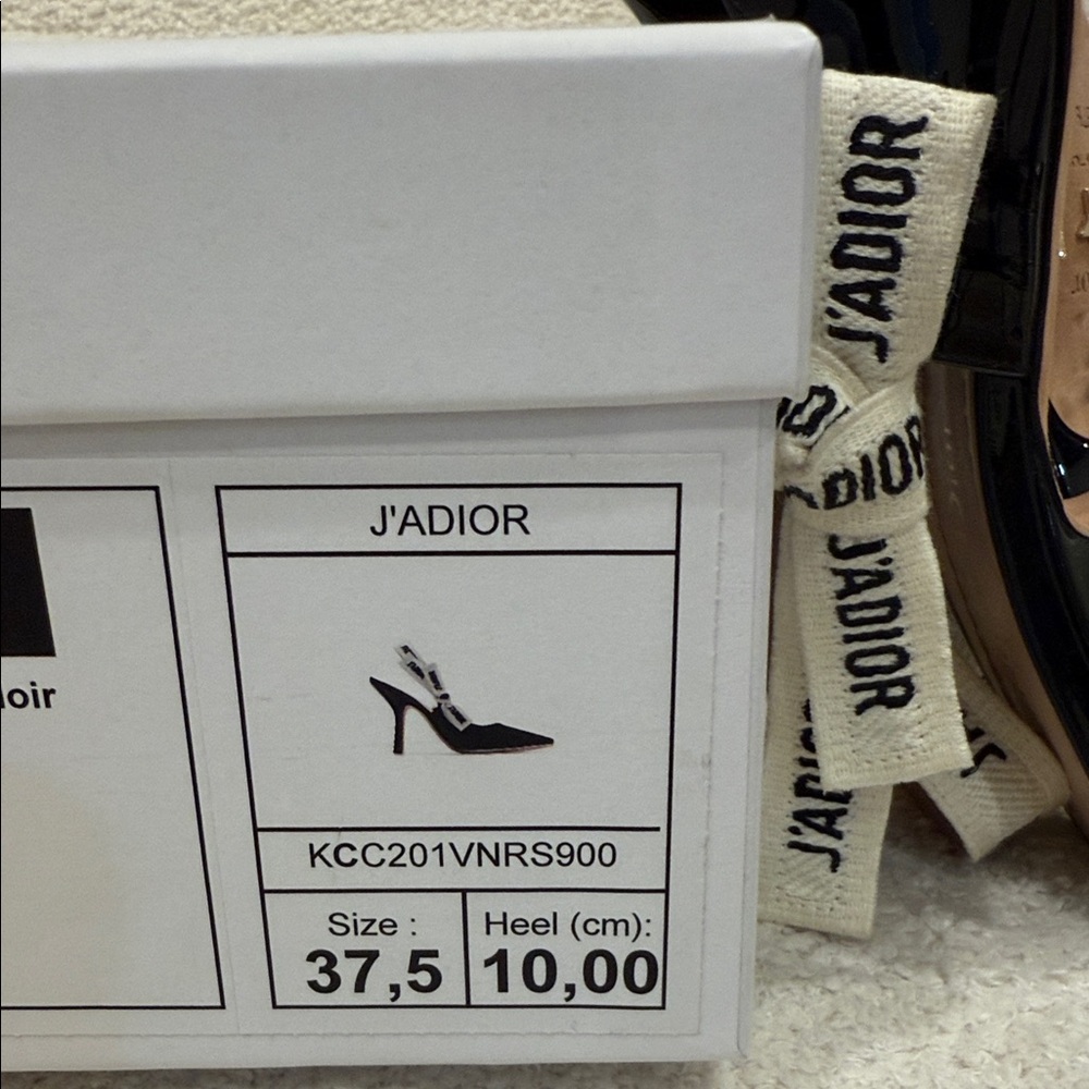 Dior J'Adior Black Patent Slingback Heels - Picture 6 of 6